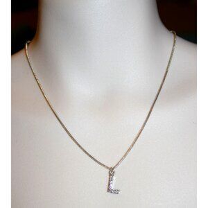 Limited Too "L" Initial Charm Pendant Necklace Vintage Y2K Deadstock NLM Child